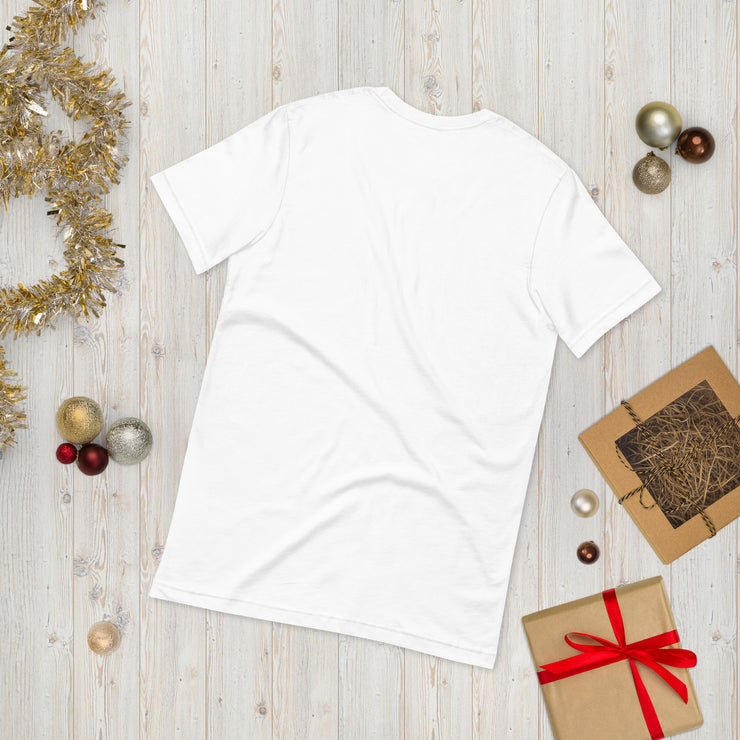 Christmas Funny T-Shirt Nice Naughty Innocent Till Proven Guilty Holiday Humor Tee Santa Hat Design