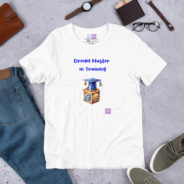 Dreidel Master in Training T-Shirt, Cute Hanukkah T-Shirt, Fun Jewish Holiday Shirt, Festival of Lights Tee, Unique Dreidel Design