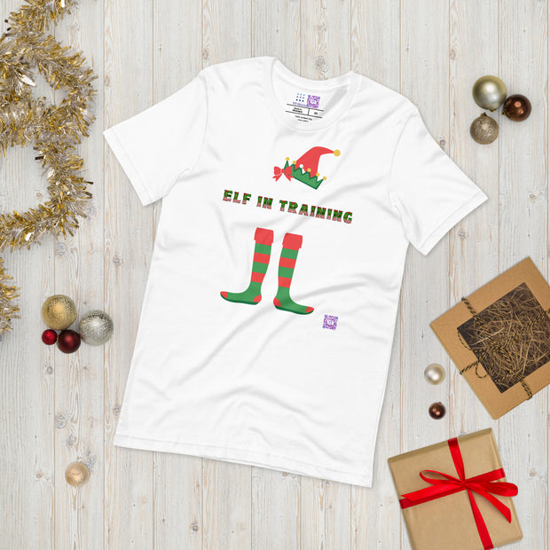 Elf in Training Christmas T-Shirt, Cute Elf Outfit Tee, Holiday Season Shirt, Christmas Present Idea, Festive Christmas Shirt