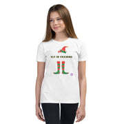 Christmas Elf in Training Youth T-Shirt, Holiday Elf Costume Tee, Festive Elf Shirt, Funny Christmas Shirt, Cute Elf Graphic Tee